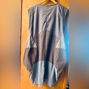 PRINTA Bubble Dress, Budapest. Handmade Midi Lagenlook-style, Jersey + Patchwork